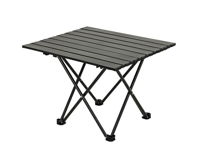 Mesa dobrável well home em metal preto 56x40x46cm