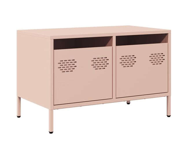 Móvel de tv - modulo de tv - armário de tv 68x39x43,5 cm aço laminado a frio rosa
