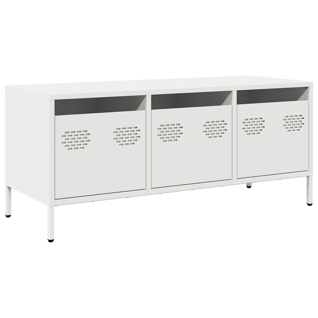 Móvel de tv - modulo de tv - armário de tv 101,5x39x43,5 cm aço laminado a frio branco