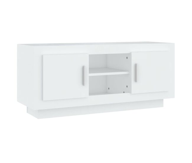 Móvel para tv - móvel de tv - armário de tv 102x35x45 cm madeira processada branco