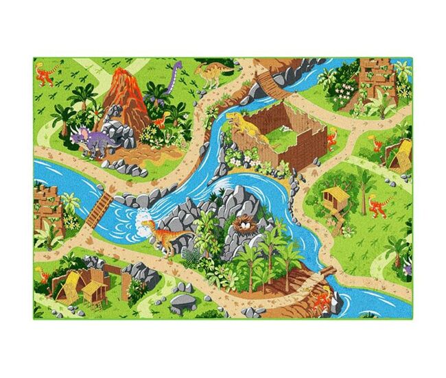 Tapete infantil ambihome dino world - antiderrapante, 95x133cm