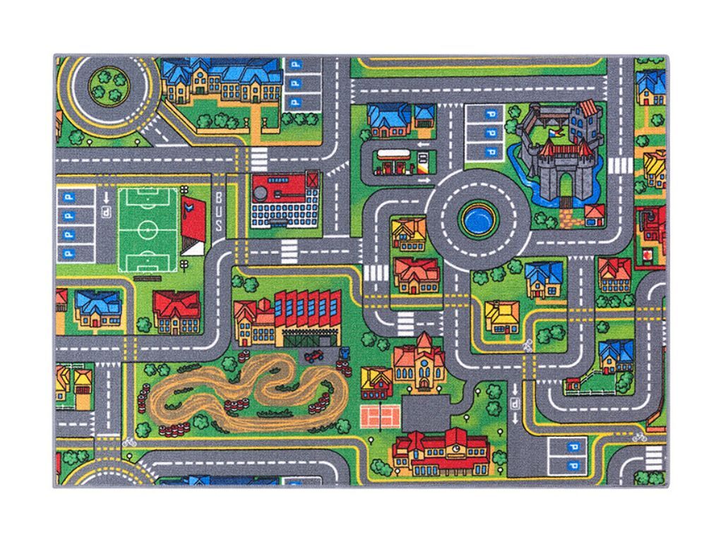 Tapete infantil ambihome city life - antiderrapante, 95x133cm