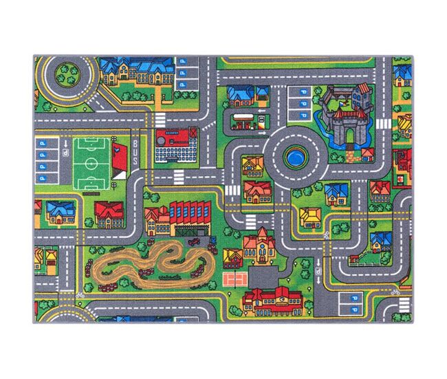 Tapete infantil ambihome city life - antiderrapante, 95x133cm