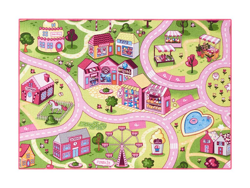 Tapete infantil ambihome fairground life - antiderrapante, 95x133cm