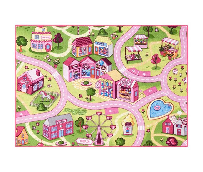 Tapete infantil ambihome fairground life - antiderrapante, 95x133cm