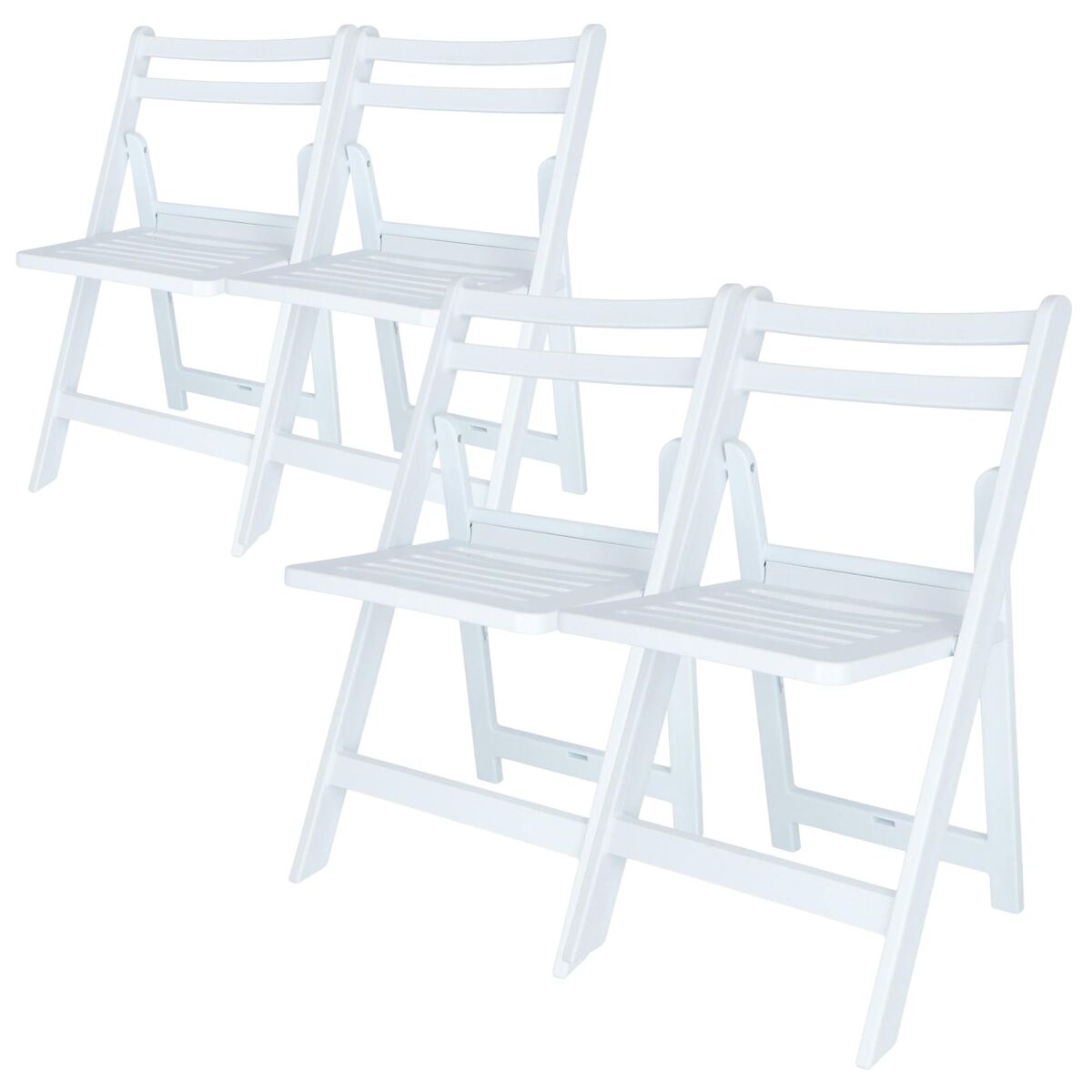 Conjunto well home de 4 cadeiras elo em branco