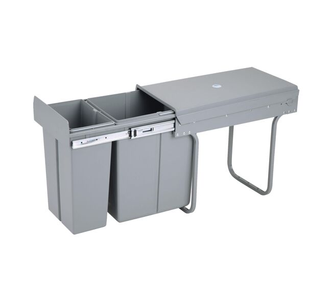 Lixeira embaixo da pia 10l+20l, removível, com tampa
