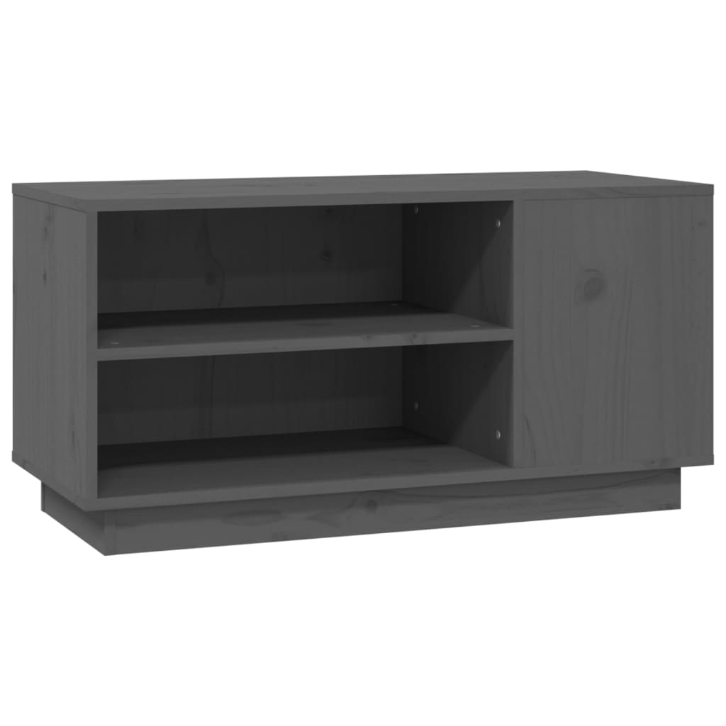 Móvel de tv - modulo de tv - armário de tv 80x35x40,5 cm madeira de pinho maciça cinzento