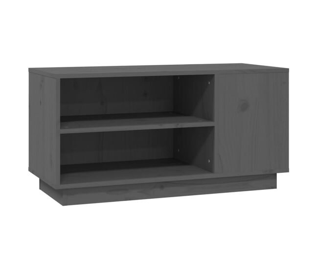 Móvel de tv - modulo de tv - armário de tv 80x35x40,5 cm madeira de pinho maciça cinzento