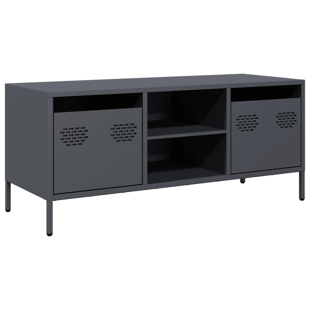Móvel de tv - modulo de tv - armário de tv 101,5x39x43,5 cm aço laminado a frio antracite