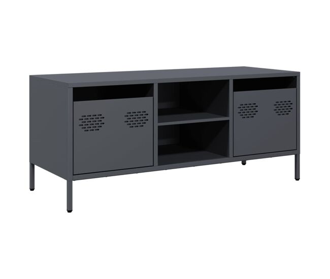 Móvel de tv - modulo de tv - armário de tv 101,5x39x43,5 cm aço laminado a frio antracite
