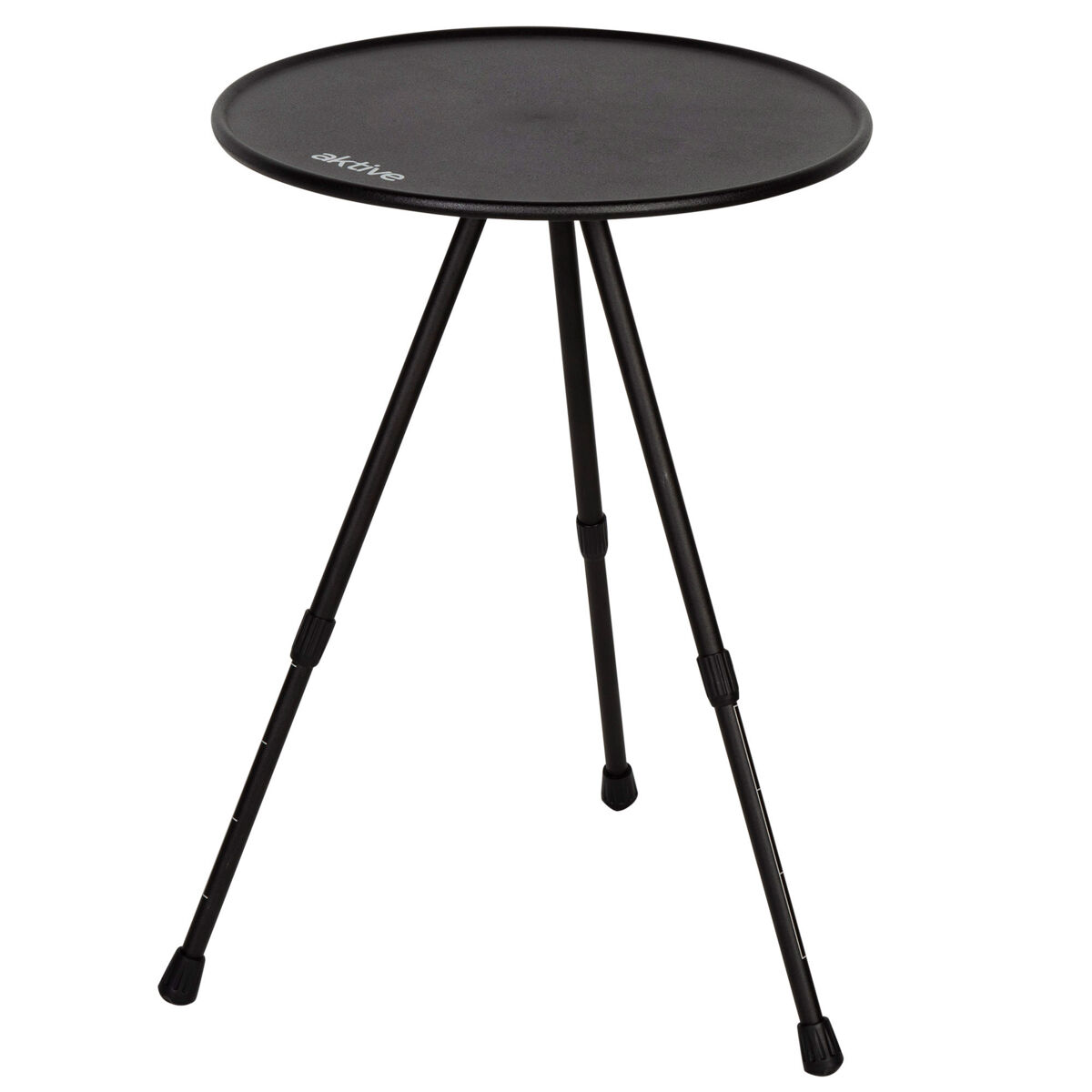 Aktive mesa de acampamento dobrável redonda noire, leve e compacta