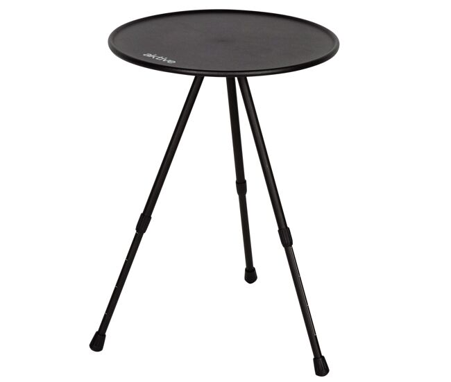 Aktive mesa de acampamento dobrável redonda noire, leve e compacta