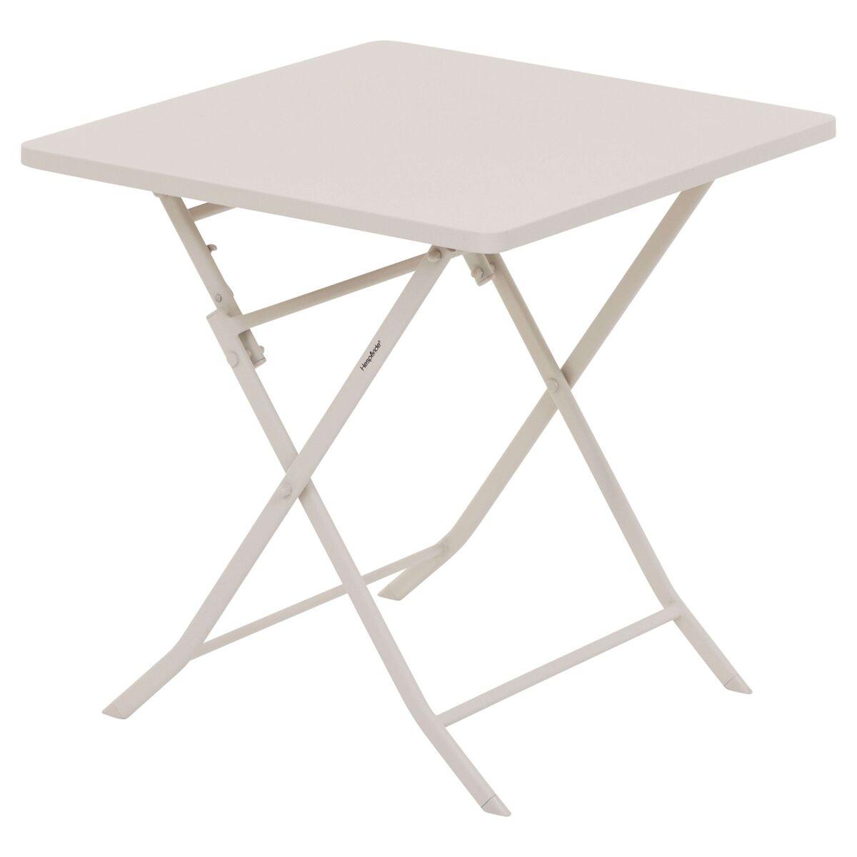 Mesa dobrável quadrada greensboro para área externa, 2 lugares, jardim, terraço, cor argila, 70x71 cm