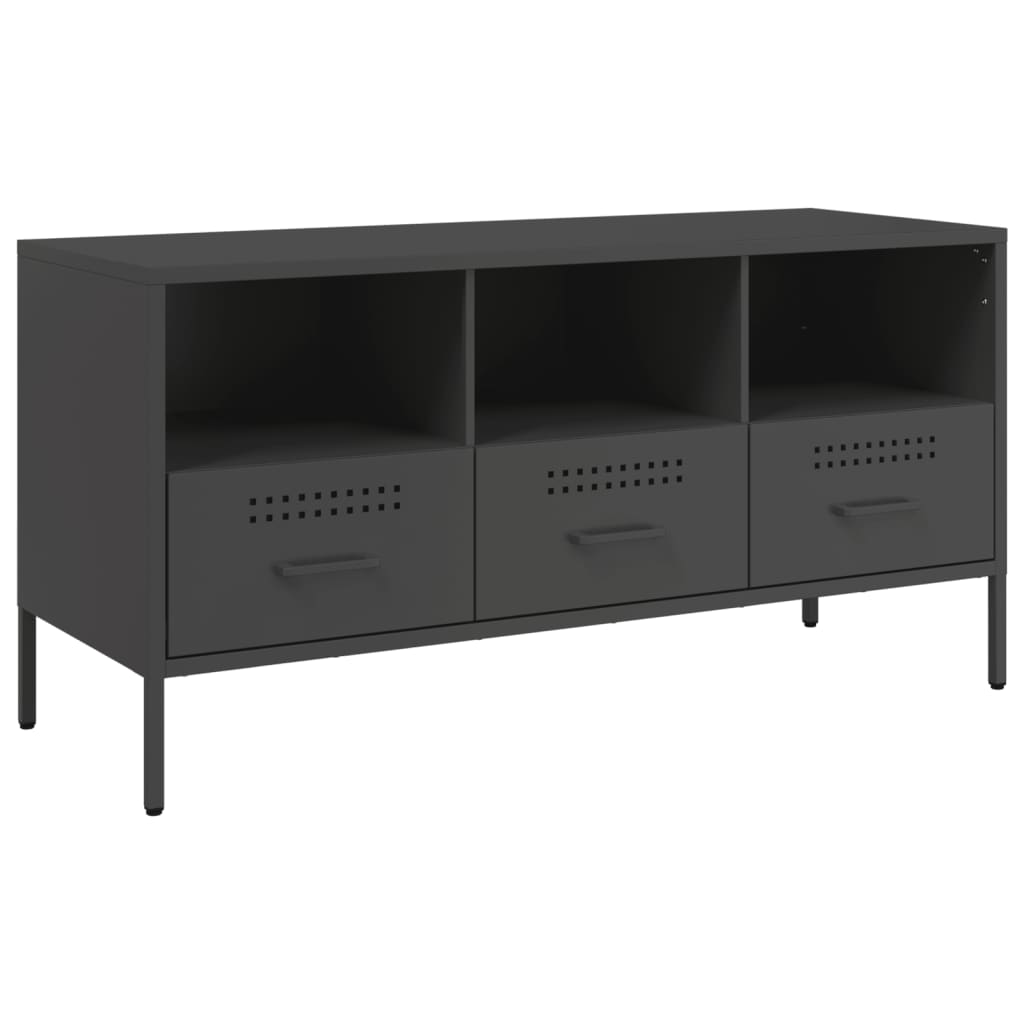 Móvel de tv - modulo de tv - armário de tv 100,5x39x50,5 cm aço preto