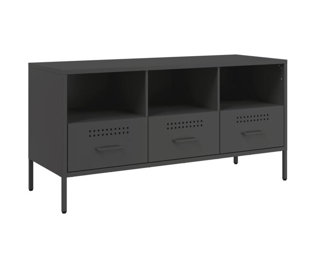 Móvel de tv - modulo de tv - armário de tv 100,5x39x50,5 cm aço preto