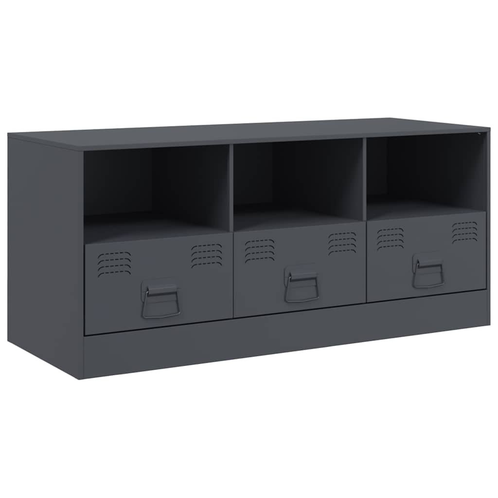 Móvel de tv - modulo de tv - armário de tv 99x39x44 cm aço antracite