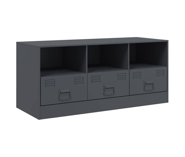 Móvel de tv - modulo de tv - armário de tv 99x39x44 cm aço antracite