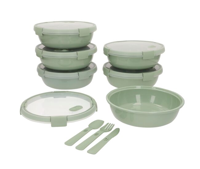 Curver pack 6 recipientes herméticos ø20x7 cm (1l) c/ tampas