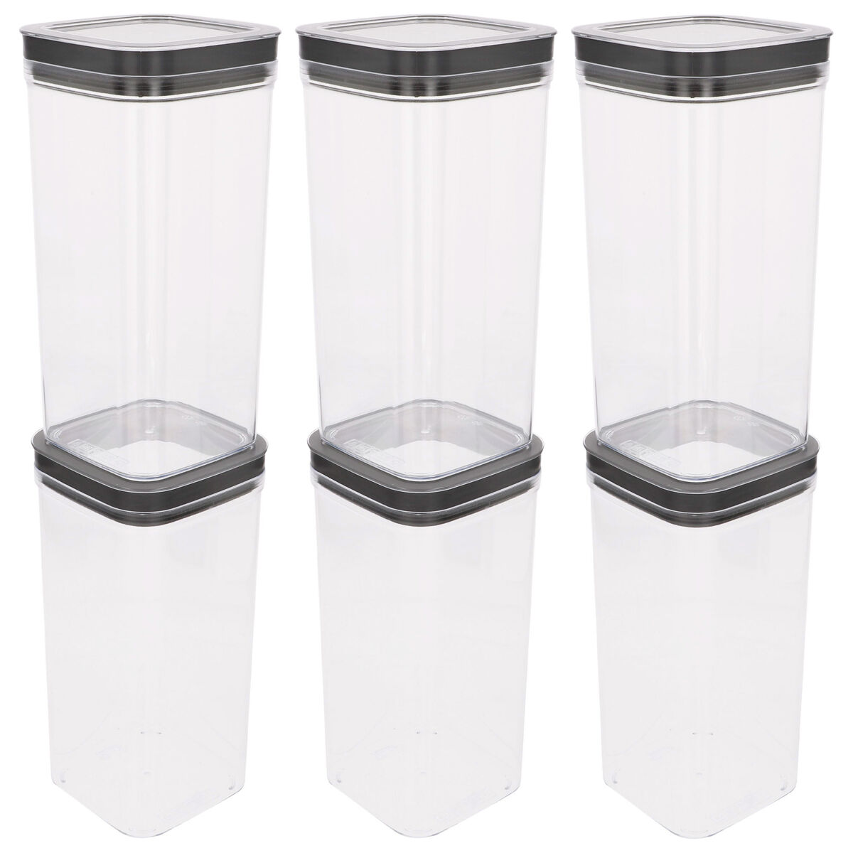 Curver Pack 6 frascos de plástico herméticos multiusos