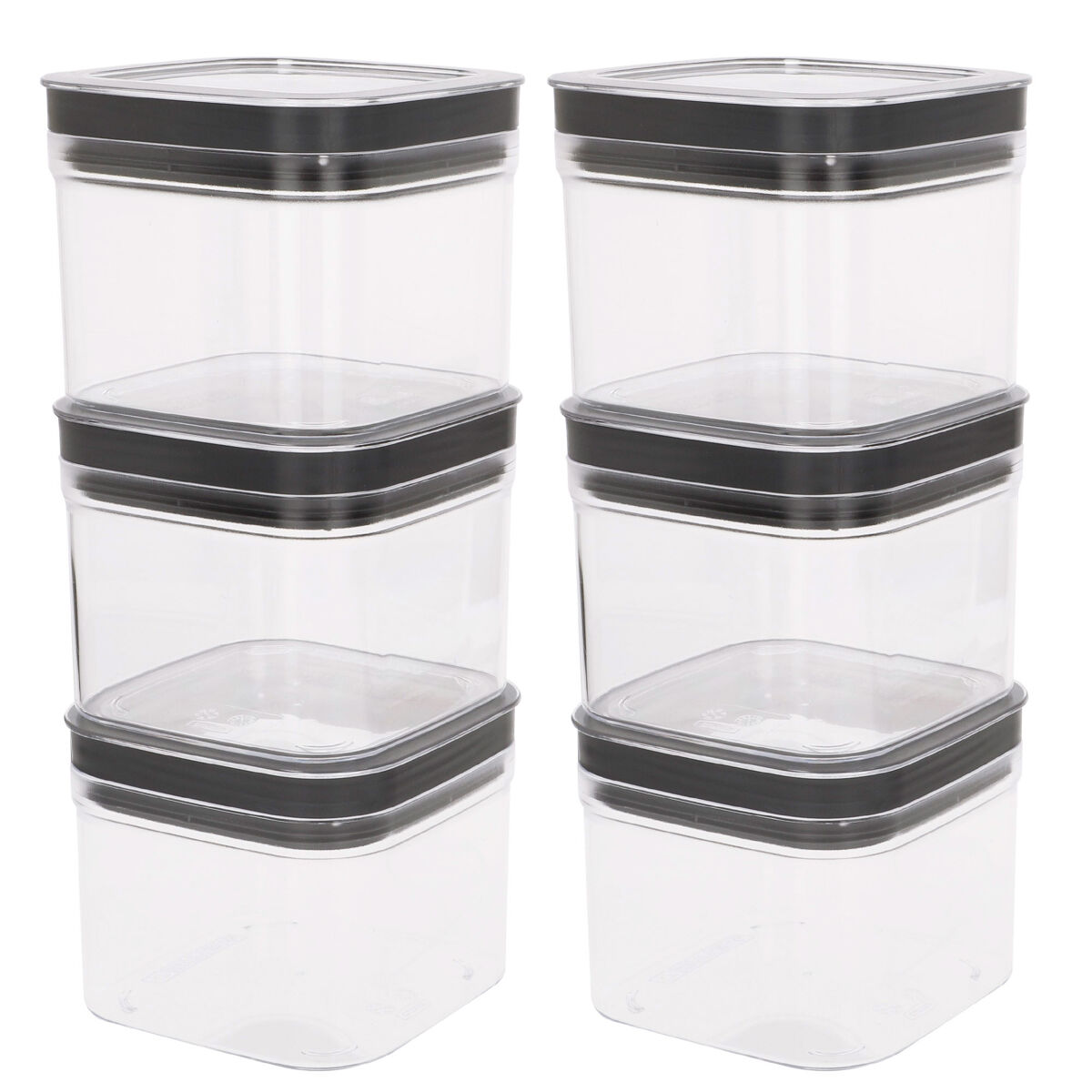 Curver Pack 6 frascos de plástico herméticos multiusos