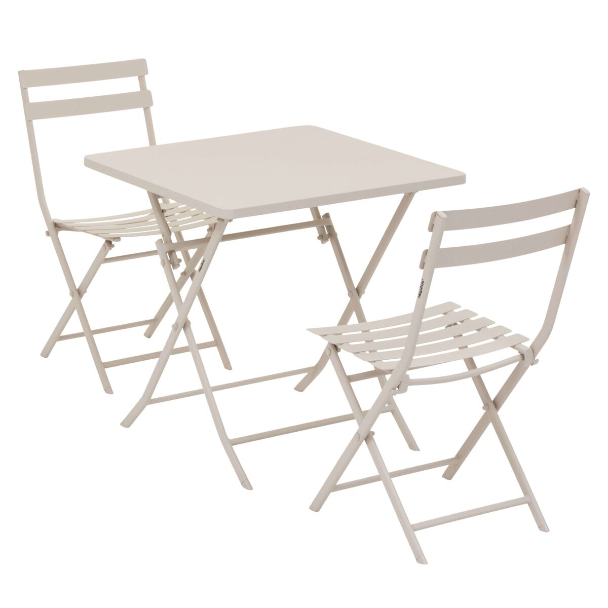 Pacote de móveis para área externa mesa quadrada com 2 cadeiras dobráveis greensboro garden clay color
