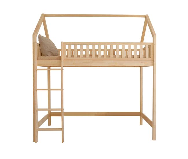 Cama de cabine de meia altura 90x200 com base de ripas incluída daisy bois
