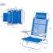 Aktive Pack de 2 cadeiras de praia dobráveis e reclináveis Aktive Pack de 2 cadeiras de praia dobráveis e reclináveis Azul