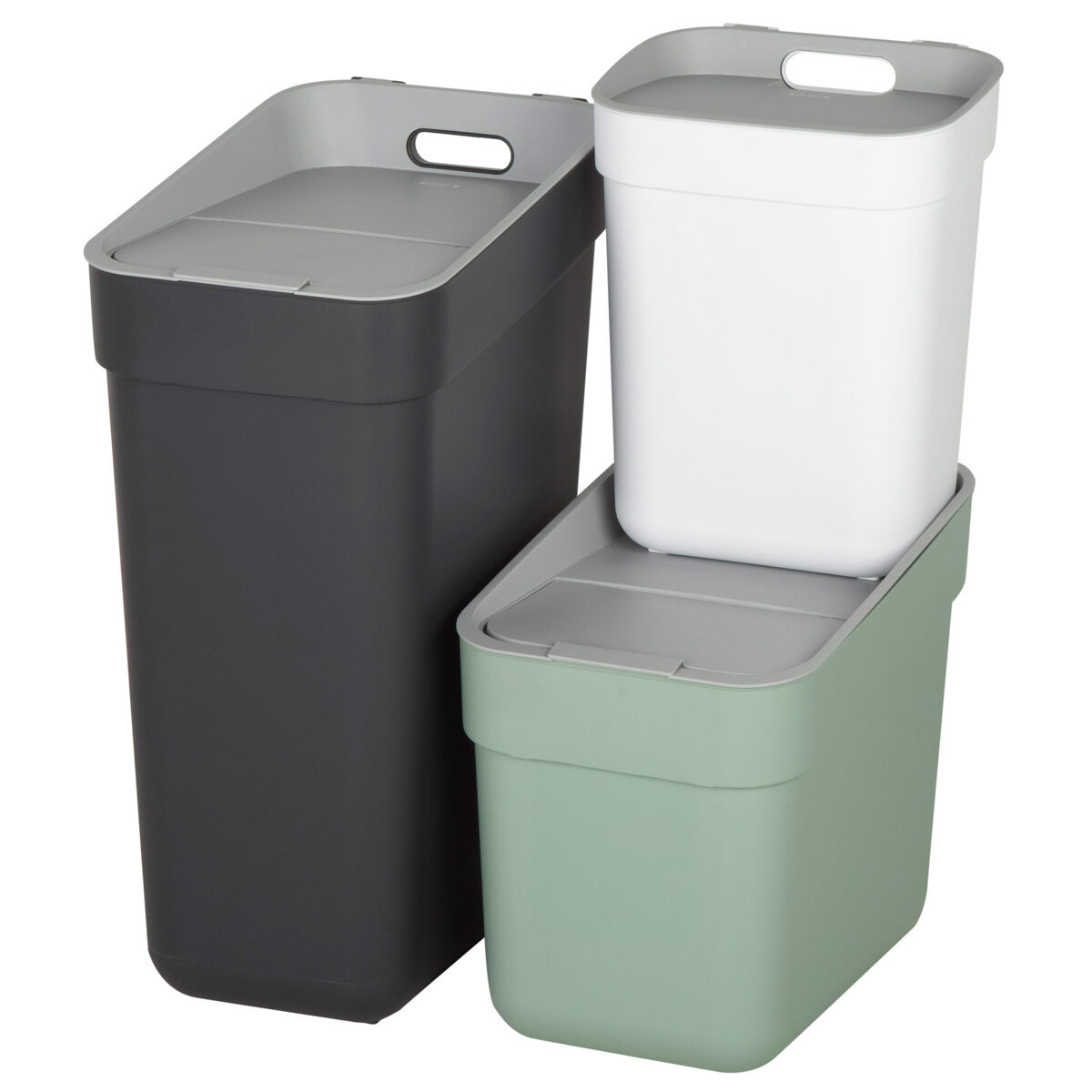 Curver pack de 3 contentores de reciclagem ready to collect (30l, 20l e 10l)