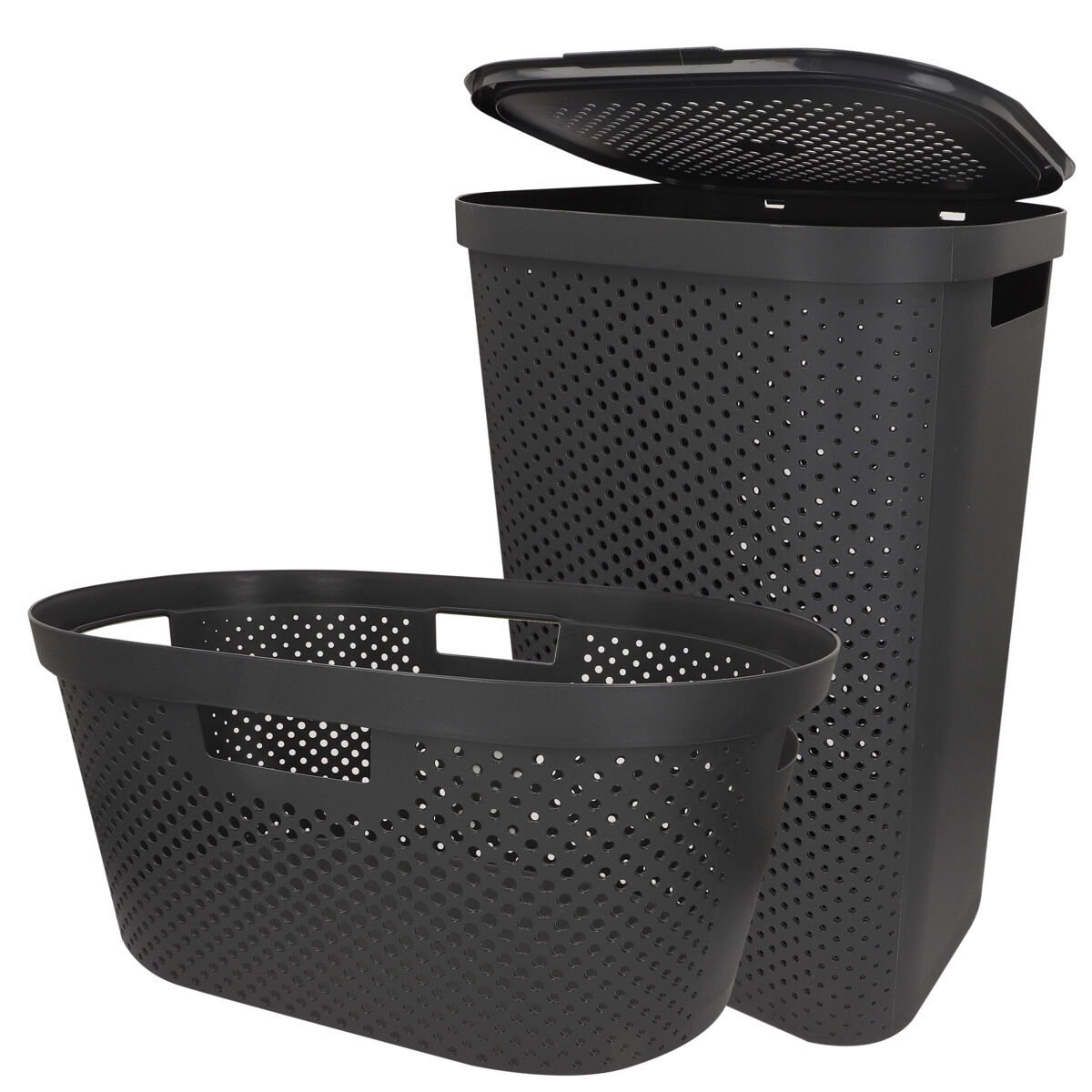 Curver Pack Cesto para roupa suja 40L + Cesto com tampa 60L