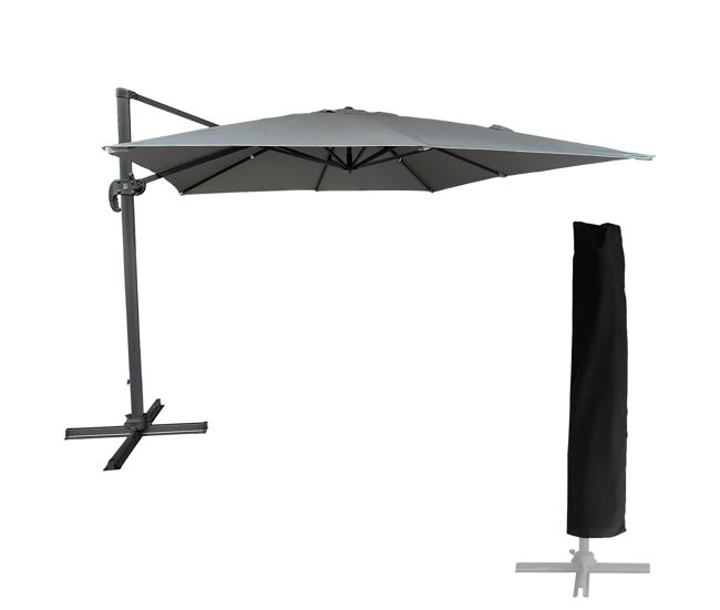 Chapéu de sol offset molokai quadrado 3x3m + tampa