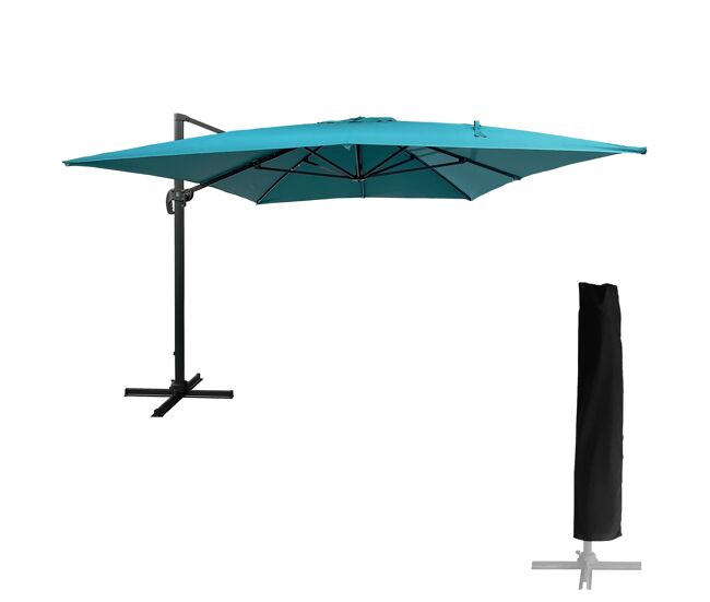Chapéu de sol molokai rectangular de 3x4m + tampa