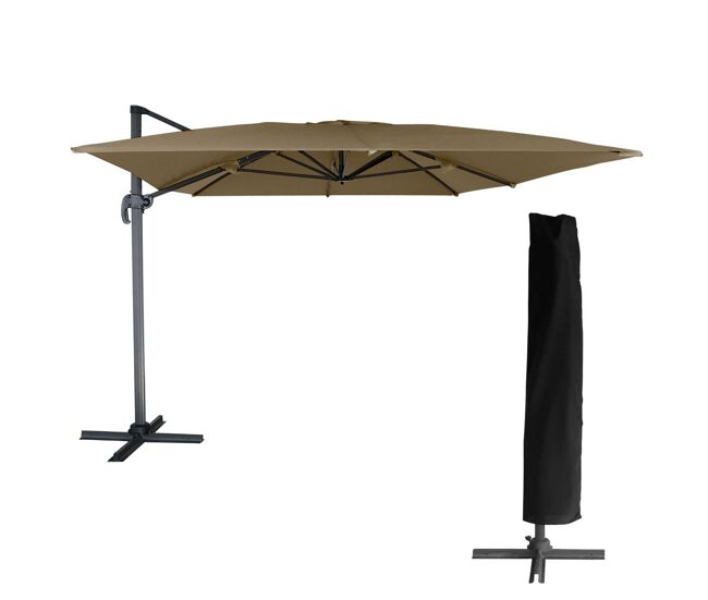 Chapéu de sol molokai rectangular de 3x4m + tampa