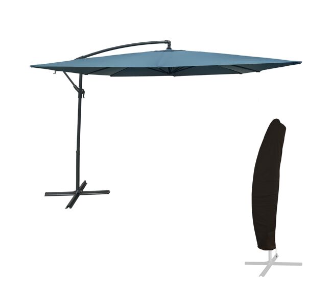 Chapéu de sol offset molokai quadrado 3x3m + tampa