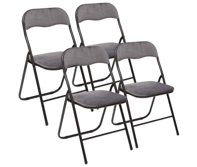 Well home - conjunto de 4 cadeiras dobráveis