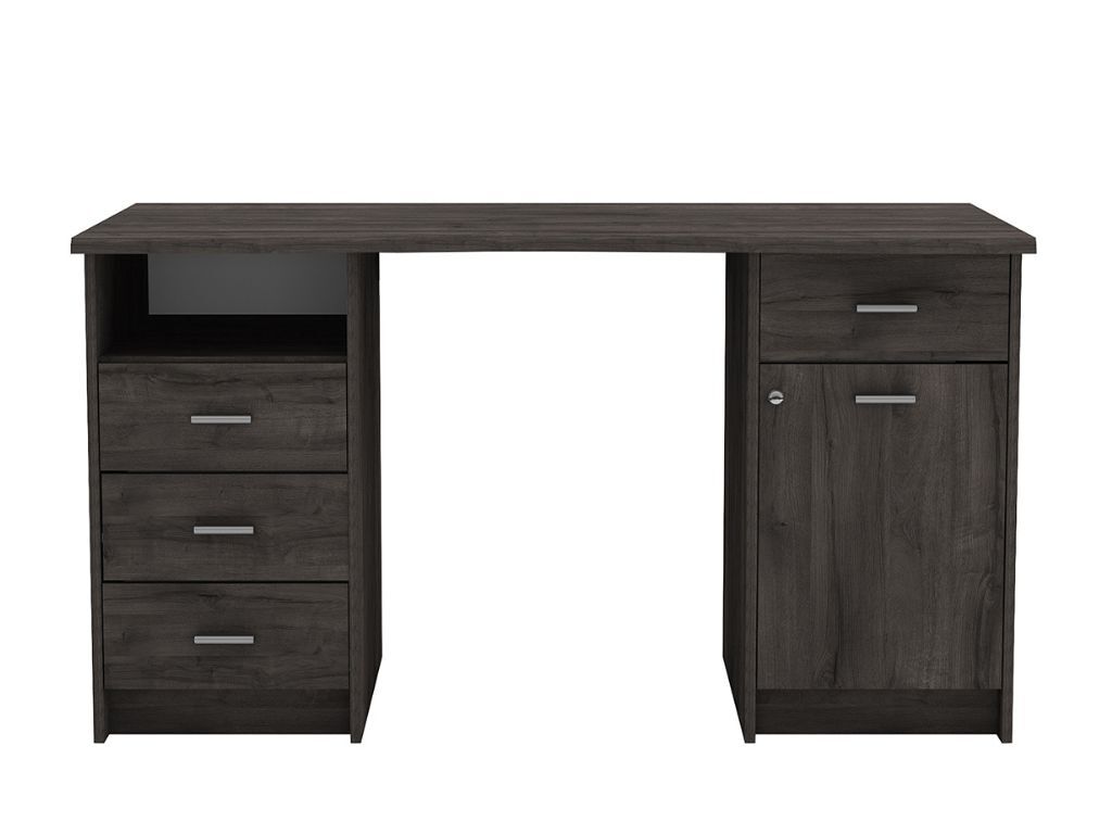 Secretária ambihome mocca - carvalho escuro, c135xp58xa74cm