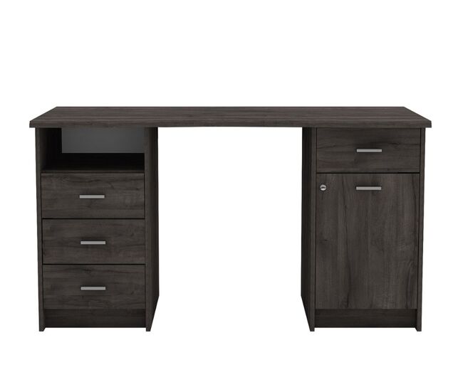 Secretária ambihome mocca - carvalho escuro, c135xp58xa74cm