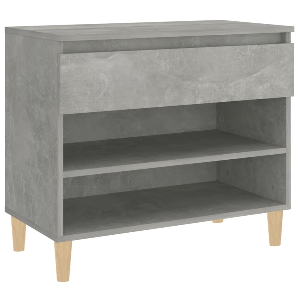 Vidaxl sapateira 70x36x60 cm derivados de madeira cinzento cimento