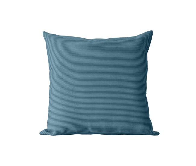 Almofada quadrada em veludo azul - 45x45 cm - dune