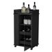 TUHOME Carrinho de Bar Lusk com Prateleira para 2 Garrafas TUHOME Carrinho de Bar Lusk com Prateleira para 2 Garrafas Preto