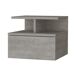 TUHOME Mesa de Cabeceira Flutuante Augusta com Prateleira de 2 Níveis TUHOME Mesa de Cabeceira Flutuante Augusta com Prateleira de 2 Níveis Cinza