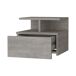 TUHOME Mesa de Cabeceira Flutuante Augusta com Prateleira de 2 Níveis TUHOME Mesa de Cabeceira Flutuante Augusta com Prateleira de 2 Níveis Cinza