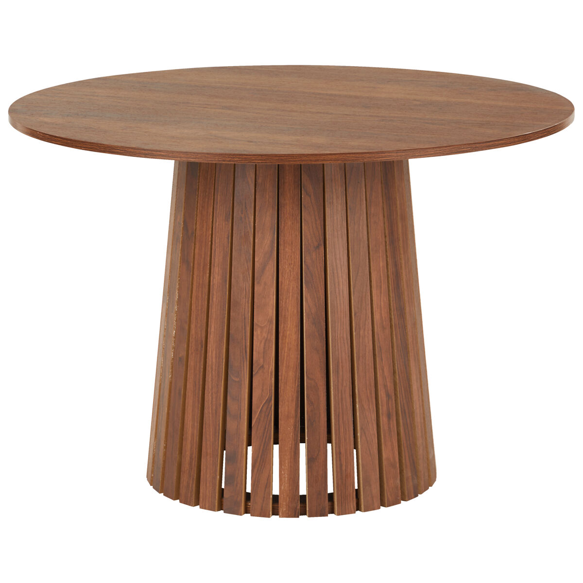 Liv mesa de jantar redonda de 110 cm em madeira escura