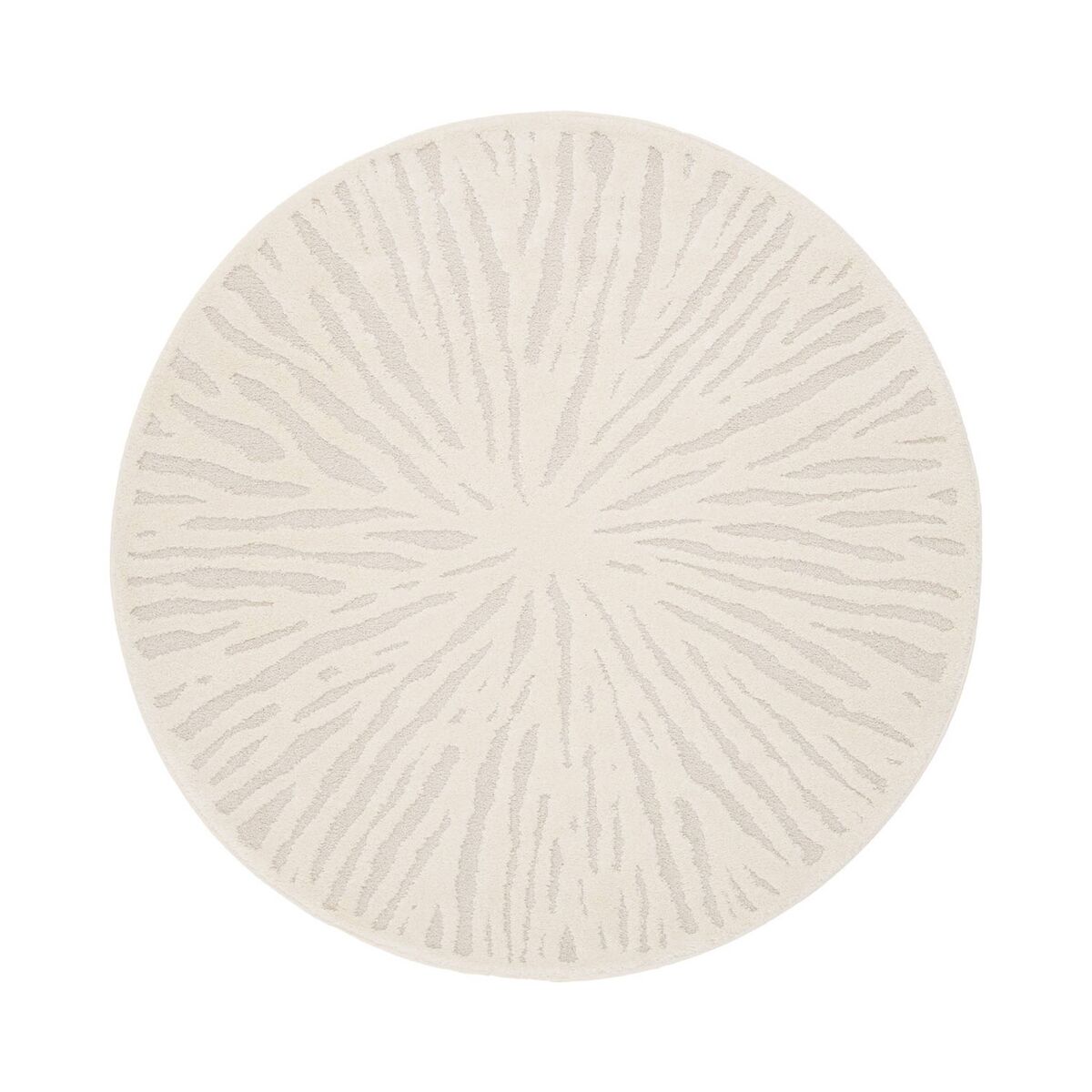 Tapete interior redondo, creme, helen, creme, 160x160x1.4 cm