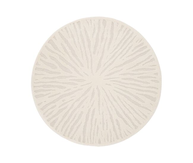Tapete interior redondo, creme, helen, creme, 160x160x1.4 cm