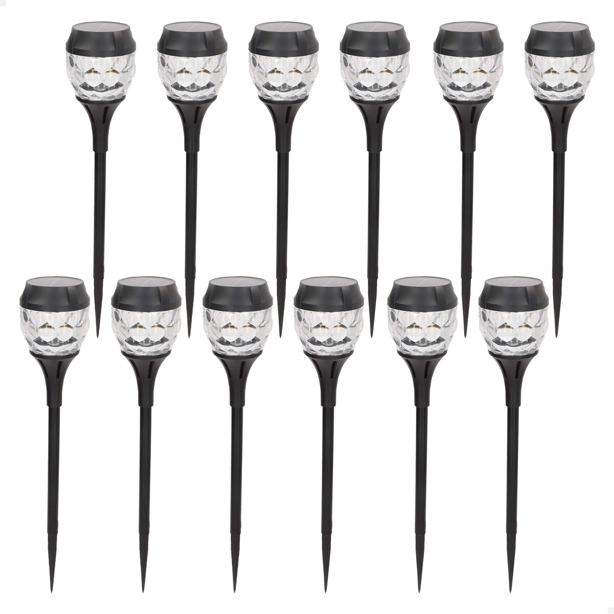 Aktive conjunto de 12 balizas solares led de 5 a 10 lúmens com projeção decorativa