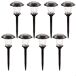 Aktive Conjunto de 8 balizas solares LED de 6 lúmens com estaca Aktive Conjunto de 8 balizas solares LED de 6 lúmens com estaca Preto