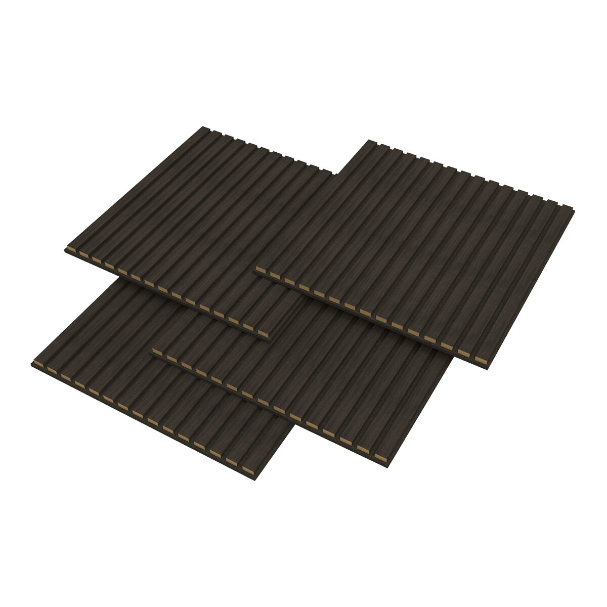 Conjunto de 4 painéis acústicos 3d vang com lâminas lineares 1,44 m² carvalho cinzento [neu.holz]