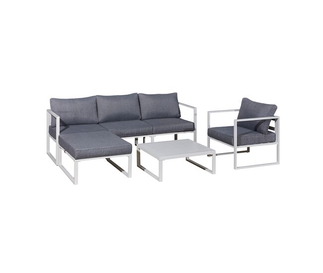 Conjunto de mobiliário de jardim de 4 lugares sevilha blanc