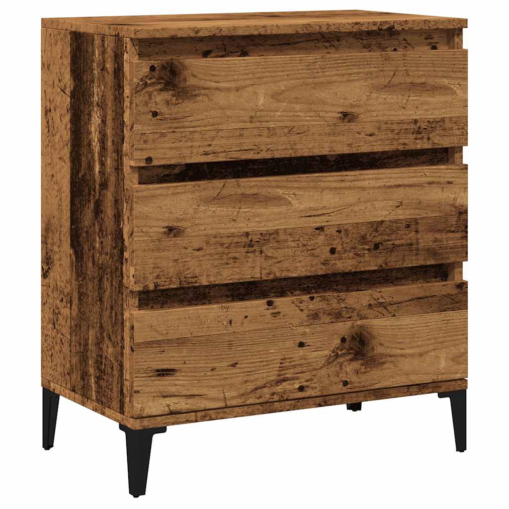 Vidaxl aparador madeira velha 60x35x70 cm madeira trabalhada